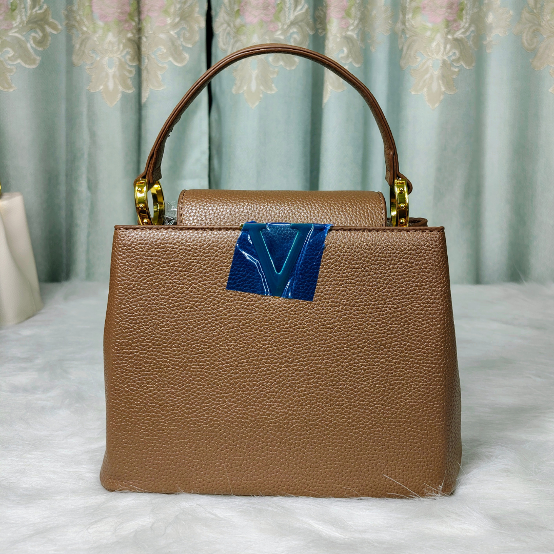 Luxury Cross Border Pebbled Leather Handbag